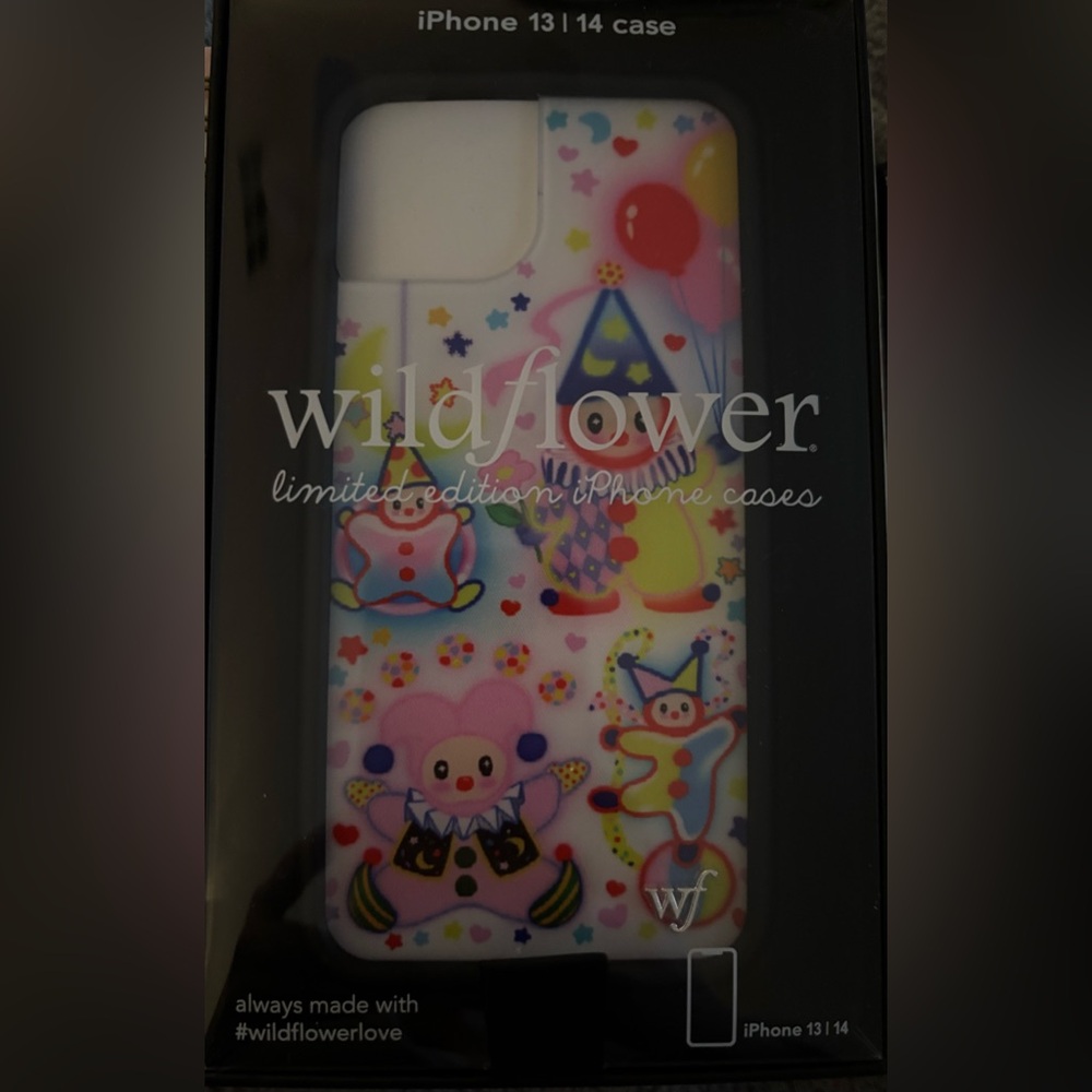 Wildflower Limited Edition iPhone 13 / 14 Case – Clown Circus Design – New